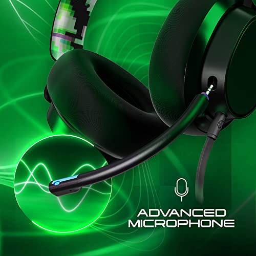 Skullcandy SLYR Wired Over-Ear Gaming Headset/Soft Earpads/Boom Mic/Gaming Headphone/Use with Playstation, PS5, Xbox, Xbox Series X, Nintendo Switch, Mobile, VR, and PC/Kids or Adult - Green