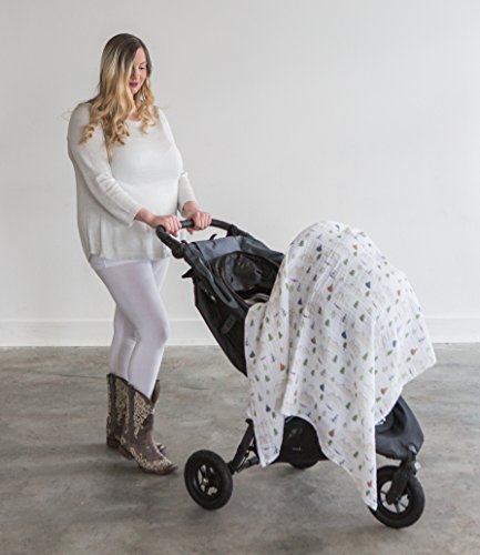 Amazing Baby Cotton Muslin Swaddle Blankets, Set of 3, Outdoor Adventure, Neutral