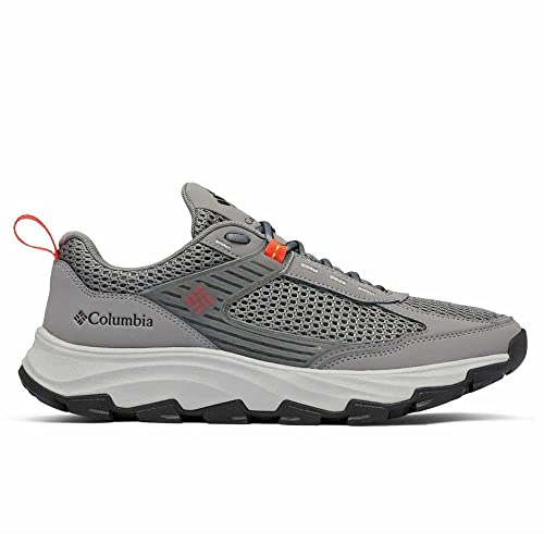 Columbia Men's Hatana Breathe Hiking Shoe, Titanium Grey Steel/Red Quartz, 14