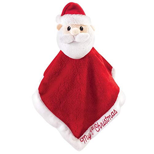 Hudson Baby Unisex Baby Animal Face Security Blanket, Santa, One Size