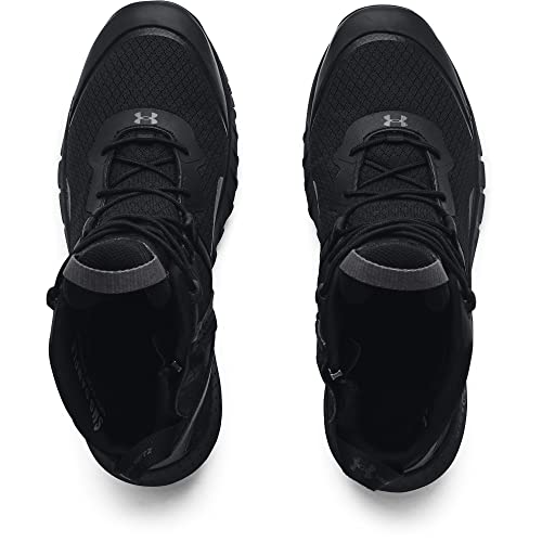 Under Armour Men's Micro G Valsetz Zip Mid Military and Tactical Boot, Black (001)/Black, 9 M US