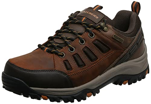 Skechers Men's RELMENT-SEMEGO Waterproof Hiker LO Hiking Shoe, Dark Brown, 10.5 Medium US