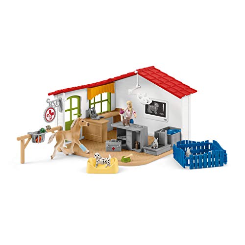 Schleich Farm World, Animal Gifts for Kids, Vet Practice with Animal Toys and Accessories 27-Piece Set, Ages 3+