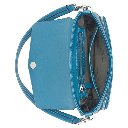 Calvin Klein Ava Novelty Demi Shoulder Bag, Aegean Blue Textured