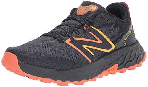 New Balance Men's Fresh Foam X Hierro V7 Trail Running Shoe, Thunder/Vibrant Orange/Vibrant Apricot, 12
