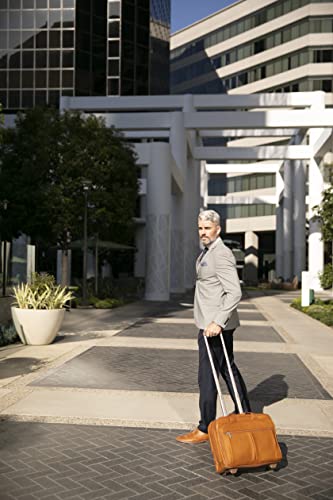 Solo Walker Leather Rolling Device Bag, Tan