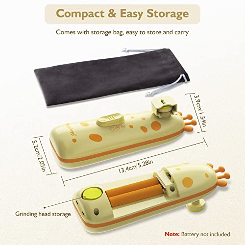Baby Nail Trimmer Electric Baby Nail File with Light 10 Grinding Heads Safe Queit Baby Nail Grooming Care Kit for Newborn Infant Toddler Toes Fingernails - Orange