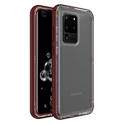 LifeProof Next Series Case for Galaxy S20 Ultra/Galaxy S20 Ultra 5G (ONLY - Not Compatible with Any Other Galaxy S20 Models) - Raspberry ICE (Clear/RED Dahlia)