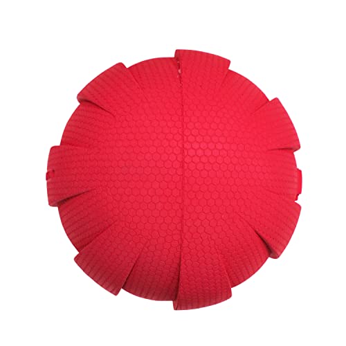Nerf Dog Rubber Ball Dog Toy with Interactive Squeaker, Lightweight, Durable and Water Resistant, 4 Inch Diameter for Medium/Large Breeds, Single Unit, Red