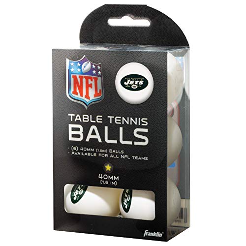 Franklin Sports New York Jets Table Tennis Balls - NFL Team Table Tennis Balls - Official Team Logos and Colors - Fun NFL Game Room Accessories