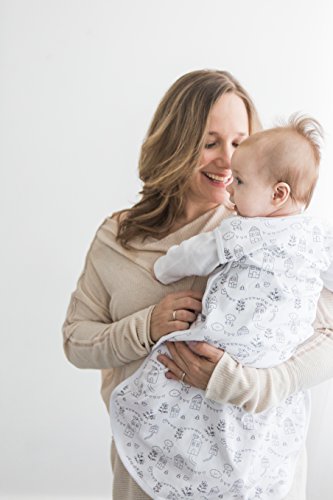 Amazing Baby Cotton Sleeping Sack, Wearable Blanket with 2-way Zipper, Black Little Village, Medium (6-12 mo)