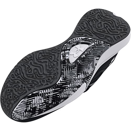 Under Armour Unisex Lockdown 6 Basketball Shoe, (001) Black/White/White, 7.5 US Men