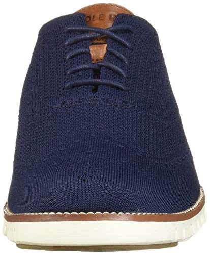 Cole Haan Men's Zerogrand Stitchlite Wingtip Oxford, Marine Blue/Ivory, 12 Medium US