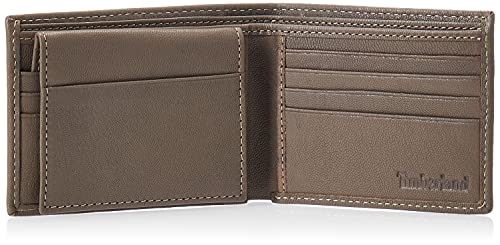 Timberland mens Genuine Leather Rfid Blocking Passcase Security Wallet Billfold, Charcoal, One Size US