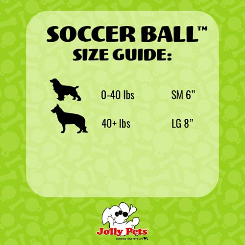 Jolly Pets Medium Soccer Ball Floating-Bouncing Dog Toy, 6 inch Diameter, Ocean Blue