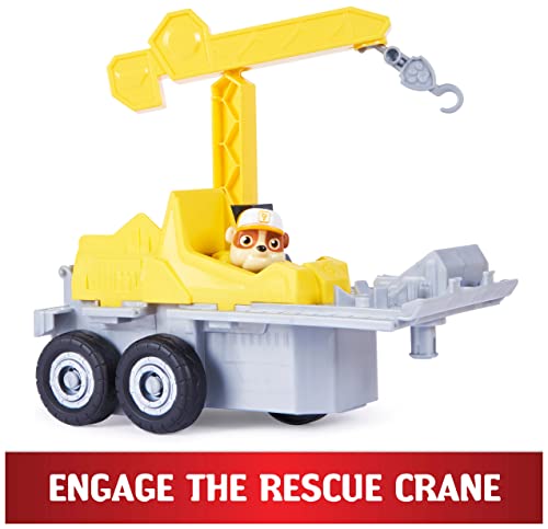 Paw Patrol, Rubble 2 in 1 Transforming X-Treme Truck with Excavator Toy, Crane Toy, Lights and Sounds, Action Figures, Kids Toys for Ages 3 and up