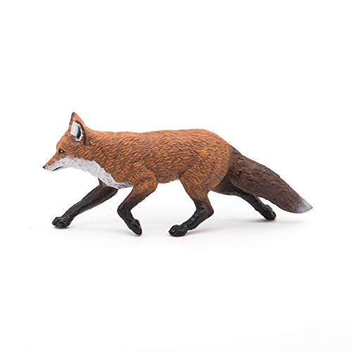 Papo -hand-painted - figurine -Wild animal kingdom - Fox -53020 -Collectible - For Children - Suitable for Boys and Girls- From 3 years old