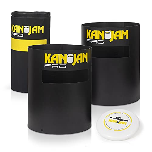 Kan Jam PRO Set Disc Throwing Game, American Made - Perfect for Outdoors, Beach, Backyard, Tailgates, Indoors and Outdoors,Black