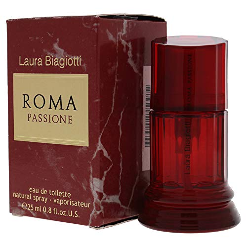 Laura Biagiotti - Roma Passione - EDT Spray Perfume for Women - Fruity Floral Fragrance with Notes of Grapefruit, Mandarin and Blackcurrant - 0.8 oz