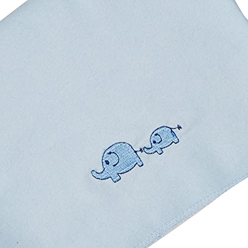 Spasilk Receiving Baby Blanket, 100% Cotton Flannel Blanket, Pack of 4, Blue