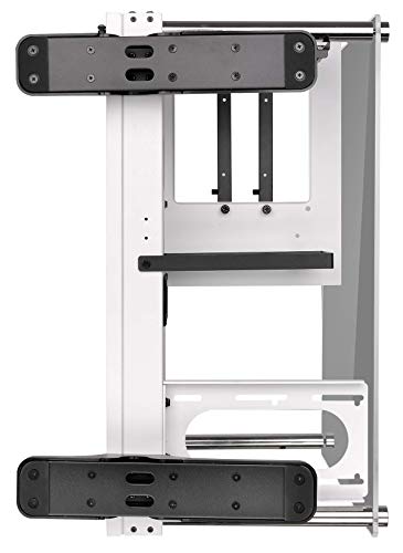 Thermaltake Core P3 ATX Tempered Glass Gaming Computer Case Chassis, Open Frame Panoramic Viewing, White Edition, CA-1G4-00M6WN-05, Snow
