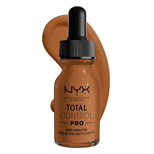 NYX PROFESSIONAL MAKEUP Total Control Pro Drop Foundation, Skin-True Buildable Coverage - Almond