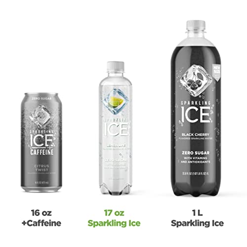Sparkling Ice, Lemon Lime Sparkling Water, Zero Sugar Flavored Water, with Vitamins and Antioxidants, Low Calorie Beverage, 17 Fl Oz (Pack of 12)