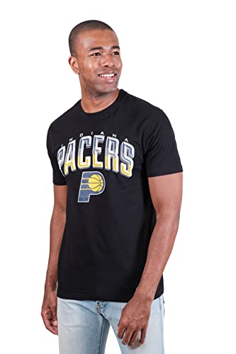 Ultra Game -NBA Indiana Pacers Mens Arched Plexi Short Sleeve Tee Shirt, Black, Medium