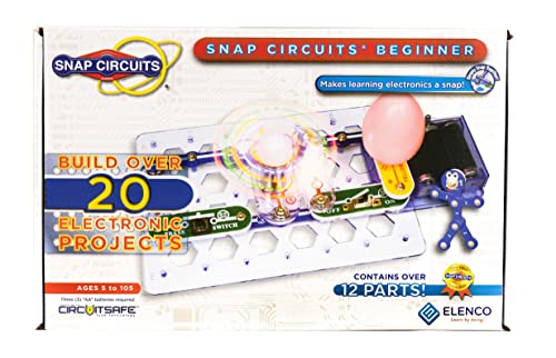 Snap Circuits Beginner, Electronics Exploration Kit, Stem Kit For Ages 5-9 (SCB-20)