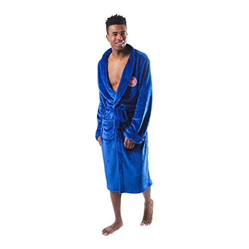 Ultra Game -NBA Detroit Pistons Mens Lounge Bath Robe, Team Color, 1SIZE