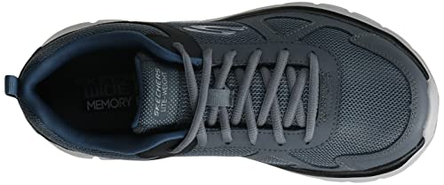 Skechers Men's Track Scloric Oxford, Gray/Navy, 10.5 M US