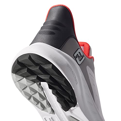 9.5 FootJoy Men's Fj Flex Xp Golf Shoe, White/Black/Red