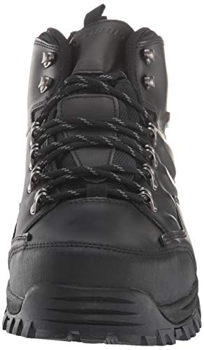 Skechers mens Relaxed Fit Resment Traven Hiking Boot, Black/Black, 8 US