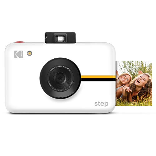 Kodak Step Camera Instant Camera with 10MP Image Sensor, ZINK Zero Ink Technology, Classic Viewfinder, Selfie Mode, Auto Timer, Built-in Flash and 6 Picture Modes | White.