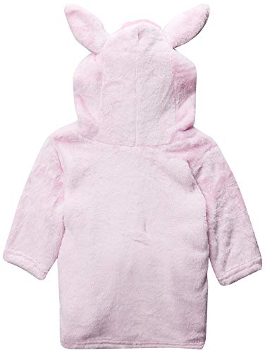 Hudson Baby Unisex Baby Plush Animal Face Bathrobe, Pink Unicorn, 0-9 Months