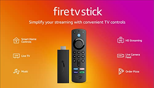 Fire TV Stick with Alexa Voice Remote (includes TV controls), free and live TV without cable or satellite, HD streaming device