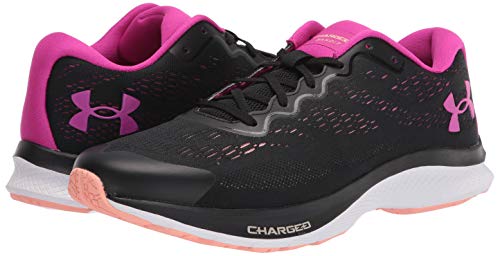 Under Armour Women's Charged Bandit 6 Running Shoe, Black (002)/White, 6