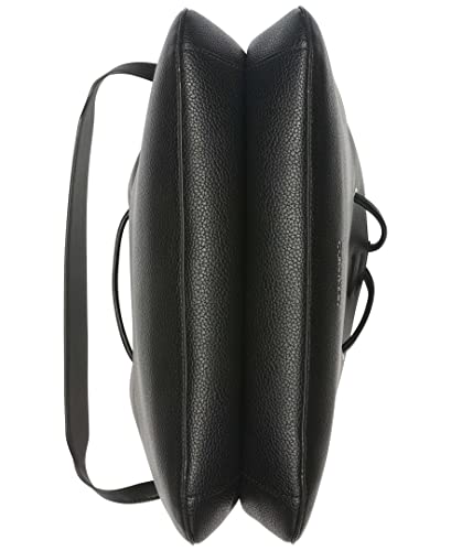 Calvin Klein Harmony Draw String Bucket Bag, Black/Silver