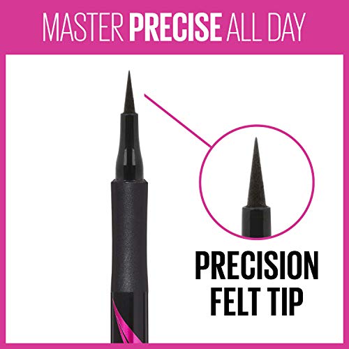 Maybelline Eyestudio Master Precise All Day Waterproof Liquid Eyeliner Makeup, Black, 1 Count