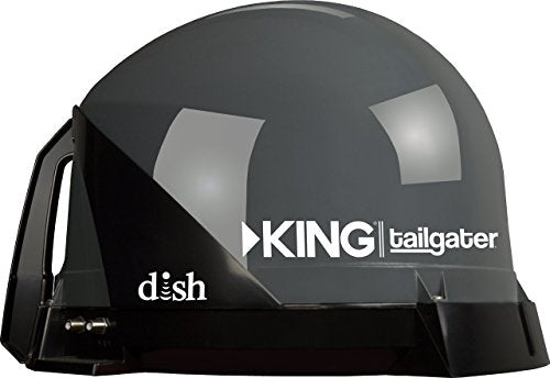 KING VQ4500 Tailgater Portable/Roof Mountable Satellite TV Antenna (for use with DISH) , Gray , Western Arc Satellites