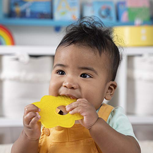 Bright Starts Sunny Soothers 2pk Multi-Textured Bpa Free Baby Teethers in Cute Sun and Popsicle Shapes, Ages 3 Months+