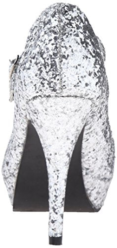 Ellie Shoes Women's 421-Jane-G Maryjane Pump,Silver Glitter,7 M US