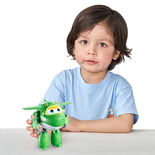 Super Wings 5' Transforming Mira Airplane Toys Vehicle, Action Figure Kids Toys to Plane and Robot, Super Wings Toys for Kids Ages 3 and Up, Preschool Kids Birthday Gift, Green