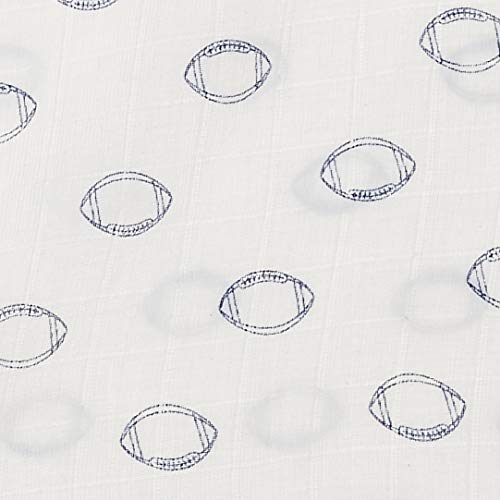 Hudson Baby Unisex Baby Muslin Cotton Car Seat and Stroller Canopy, Football, One Size