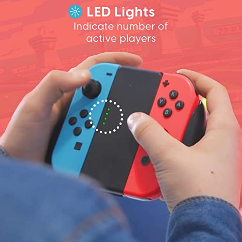 TALK WORKS Gaming Grip for Nintendo Switch Joy-Con - Secure Fit Gaming Controller Grip, Gamer Accessories for Joy-Con, Handheld Joystick Remote Control Holder, Black