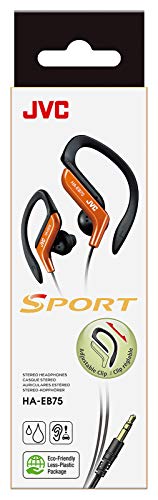 JVC HAEB75D Sports Clip Headphone, Orange, 4.40 x 1.60 x 3.90 inches