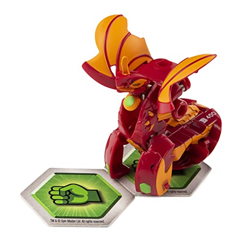 Bakugan, Baku-Storage Case With Dragonoid Collectible Action Figure And Trading Card, Red