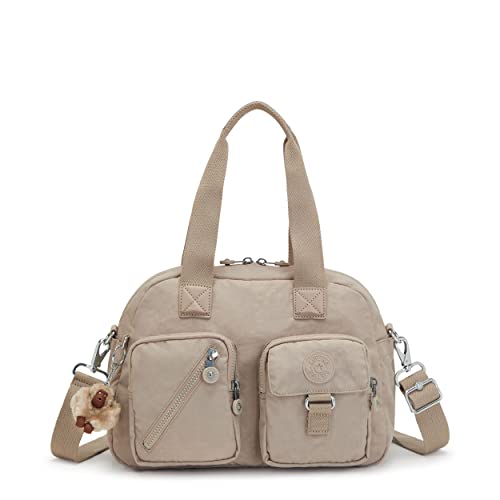 Kipling Womens Women's Cool Defea Bag, Organize Accessories, Adjustable Strap, Nylon Travel Shoulder Bag, Golden Tan, 13 L x 9.5 H 7.5 D US