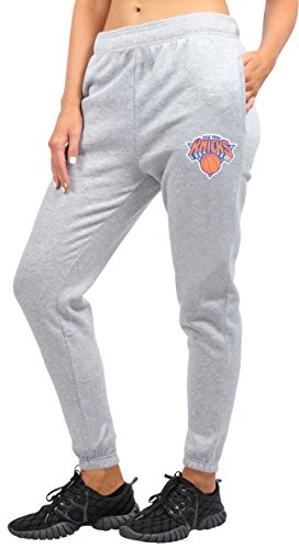 Ultra Game NBA New York Knicks Relax Fit Jogger, Heather Gray, X-Large