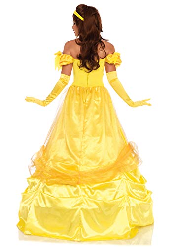 Leg Avenue womens 3 Pc Bell of the Ball Satin Ball Gown Set Adult Sized Costumes, Yellow, X-Large US